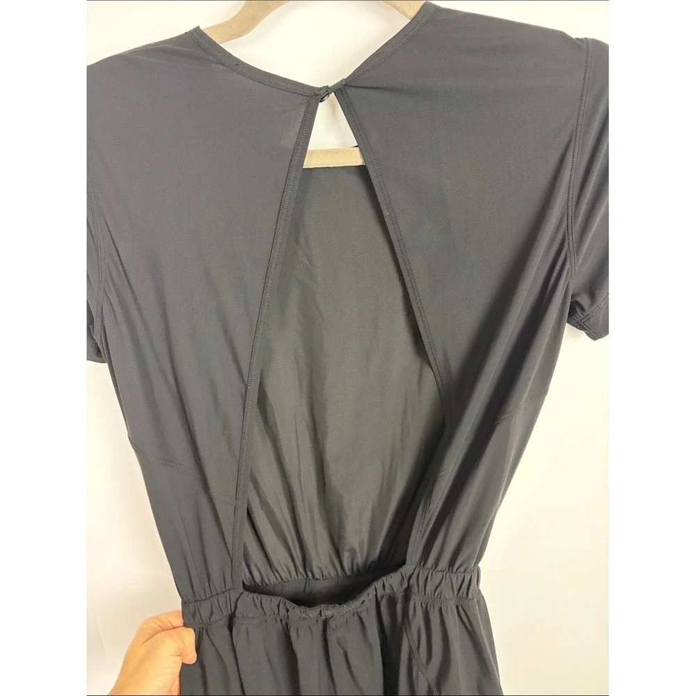 Lululemon Lightweight High-Neck Romper Black Size 2 Open Back Athletic One Piece